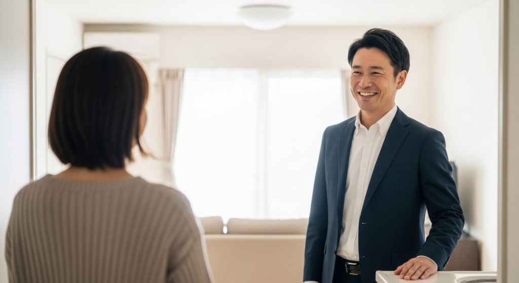 断られても笑顔で引き上げる引越の営業