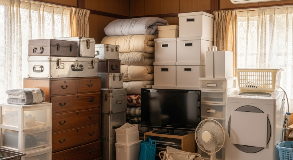 家財道具でいっぱいの部屋