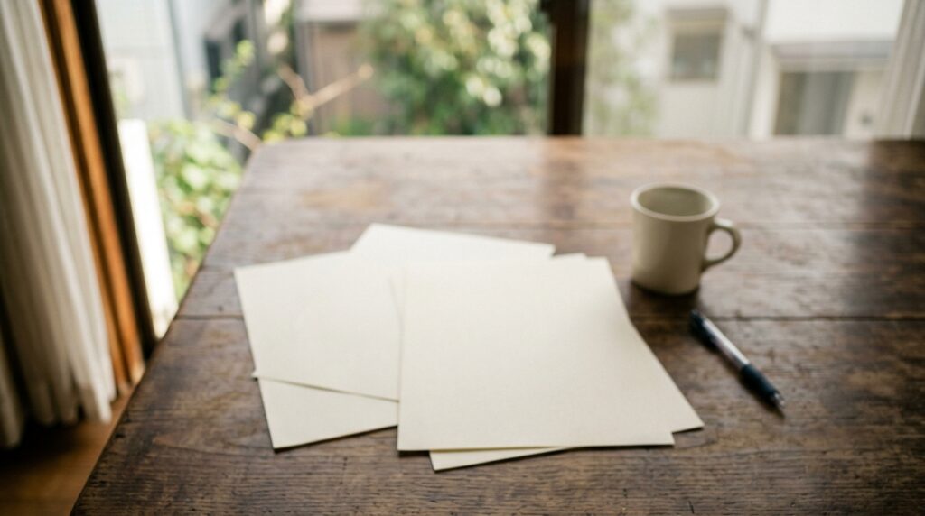 条件をそろえて複数の見積書を見比べるテーブル